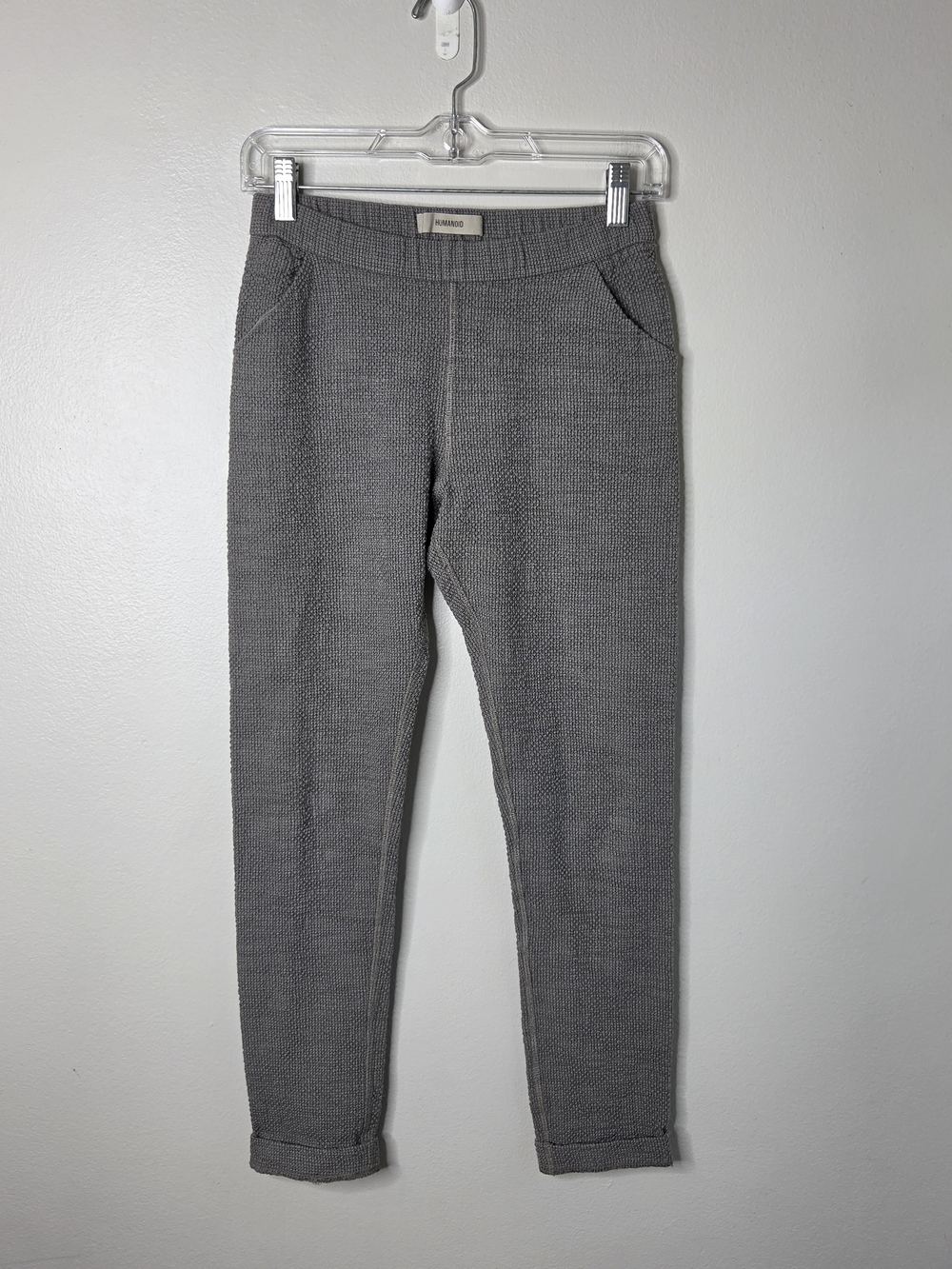 Humanoid Gray Textured Jegging Trousers